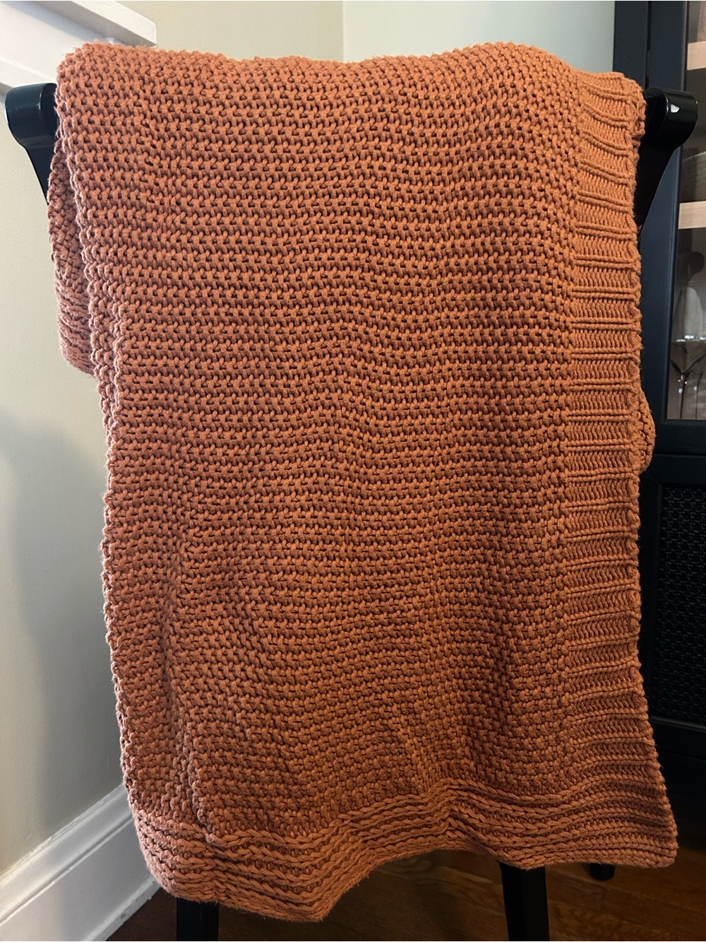 West Elm 100% Cotton Cozy Knit Throw Blanket